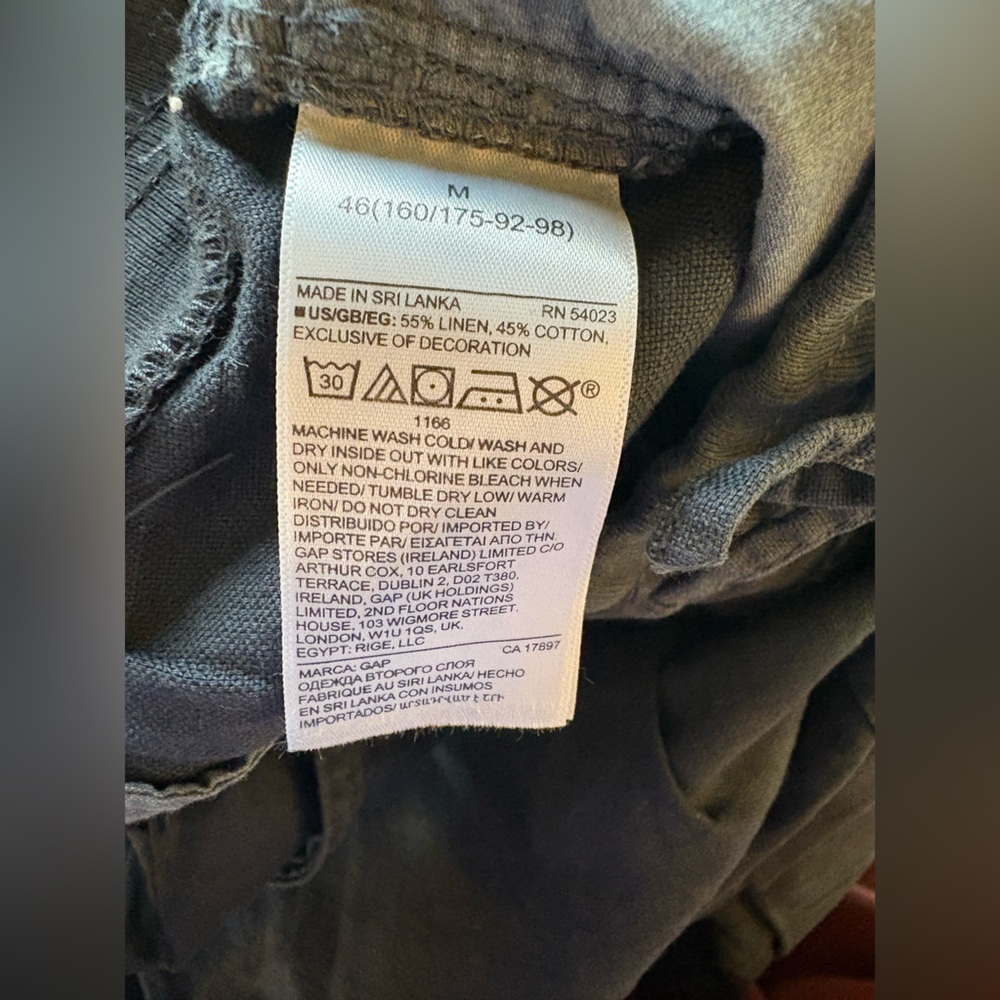 Gap Linen Blend Pull On Cargo Joggers, size M, NWOT - Picture 5 of 5
